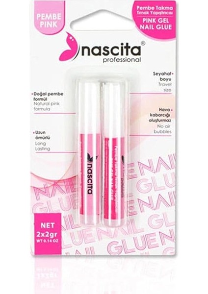 Pembe Takma Tırnak Yapıştırıcısı
