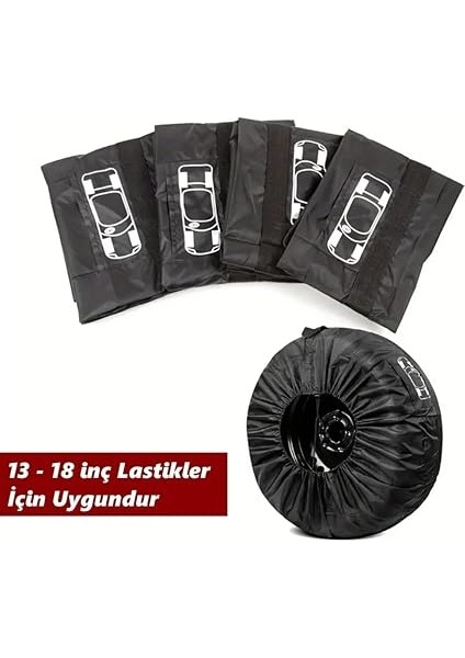 Oto Lastik Saklama Çantası 13 – 18 Inç Stepne Kılıfı Yaz Kış Lastiği Taşıma Çantası modelleri