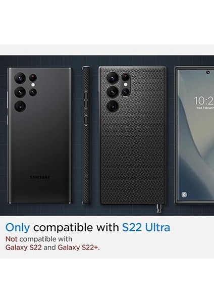 Samsung Galaxy S22 Ultra 5g Kılıf Liquid Air Matte Black - ACS03915 fiyatları