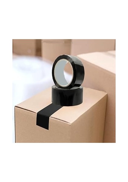 Evi Siyah Koli Bandı 45MMX100M Renkli Koli Bantları Hotmelt Yapışkanlı (Siyah) fiyatları