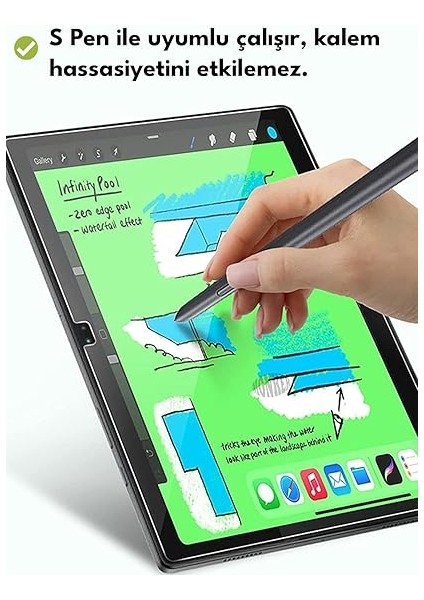 Samsung Galaxy Tab A9 (8.7 Inç) Uyumlu Temperli Ekran Koruyucu Kırılmaz Cam Glass SM-X110 X115 X117 (2023) fiyatları