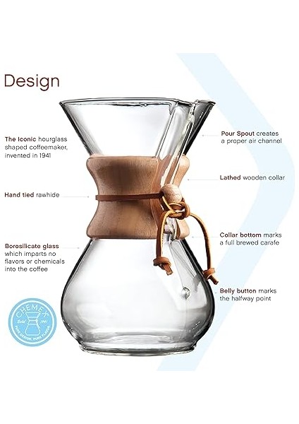 Ahşap Boyunlu Kahve Sürahisi - 6 Fincan. fiyatları