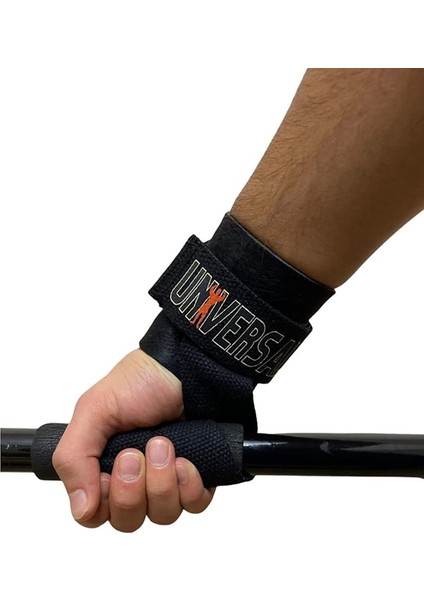 Bileklikli Ağırlık Kaldırma Kayışı Big Rıch Grip Pro Lifting Straps Siyah