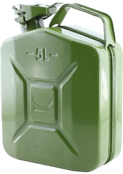 King Metal Dayanıklı Benzin Akaryakıt Mazot Taşıma Doldurma Depolama Bidon Bidonu 5 Lt, BADEM10