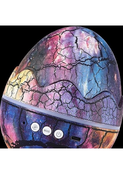 Dinozor Yumurtası Gece Masa Lambası Bluetooth Hoparlör LED Lamba Galaxy Projektör LED Işık Yatak Odası Iç Mekan Aydınlatma Dekoratif Işık 16CM x 12CM K890 Mor modelleri