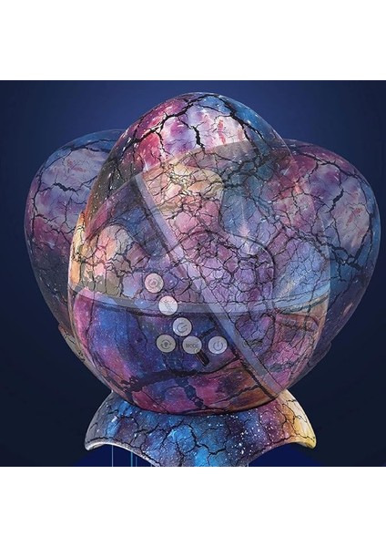 Dinozor Yumurtası Gece Masa Lambası Bluetooth Hoparlör LED Lamba Galaxy Projektör LED Işık Yatak Odası Iç Mekan Aydınlatma Dekoratif Işık 16CM x 12CM K890 Mor indirimleri