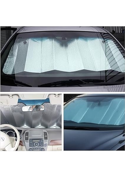 Güneşlik Ön Cam Araba Cam Güneşliği Uv Koruma ve Isı Azaltma Otomobil Güneşlikleri Araç Gölgelik Oto Içi (Hediye Vantuzlu) fırsatları