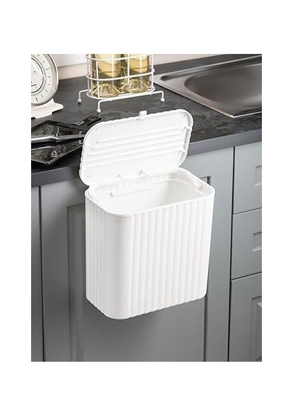 Mutfak Tezgah Üstü ve Dolap Askılı Çöp Kovası 15 Lt Beyaz (NKS158-2) modelleri