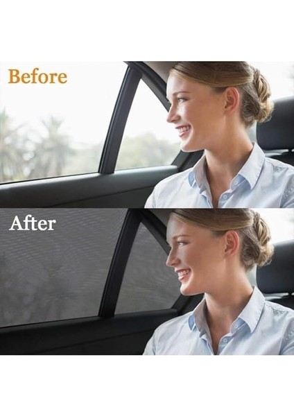 Oto Güneşlik Perde Araba Yan Cam Perdesi Güneş Önleyici Araç Içi Güneşliği Için Sinekliği Koruyucu Örtü Arka Koltuk Perdesi (2 Adet) modelleri