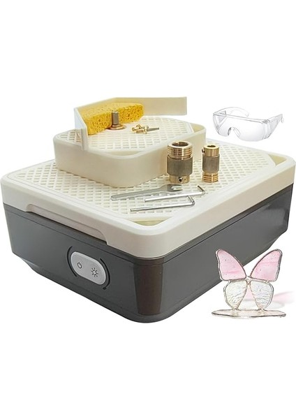 Öğütücü, Çift Katmanlı Vitray Seti, 5 Öğütücü Uçlu Mini Cam Öğütücü Makinesi, 2-3mm Cam Delme, 3-25MM Ark Öğütme, Cam Işleme Sanatları Için