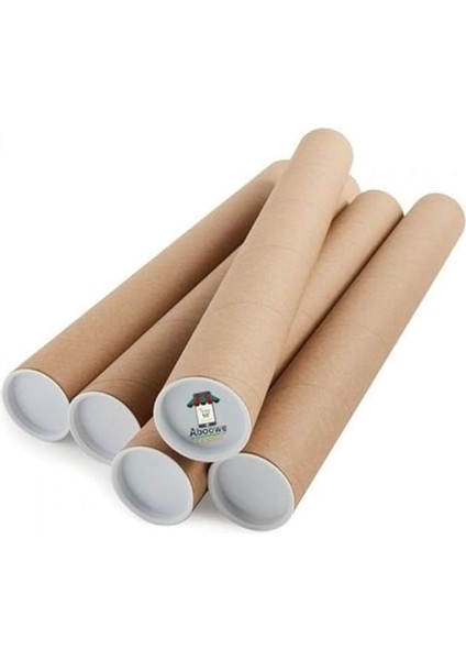 Kapaklı Silindir Kutu Rulo Gönderi Tüpü Postüp 5 cm x 70 cm 5 Adet…