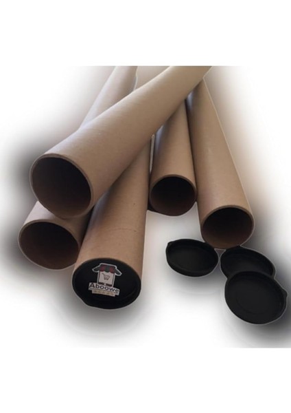 Kapaklı Silindir Kutu Rulo Gönderi Tüpü Postüp 5 cm x 70 cm 5 Adet… fırsatları