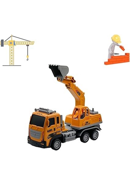 Kumandalı Şarjlı Full Fonksiyon Işıklı Inşaat Makineleri 27 Mhz 1:16 Ölçek (Kepçe) modelleri