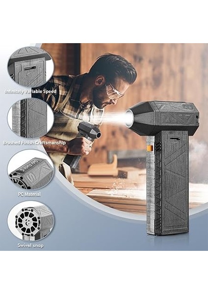 Süper Turbo Fan Güçlü Jet Kuru Üfleyici 130000 Rpm Ayarlanabilir Çok Amaçlı El Tipi Sökücü Araba Ev Bilgisayar Lensi Için fırsatları