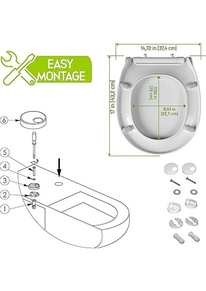 Bagno, Neo Klozet Kapağı, Beyaz, Yavaş Kapanan, Pp indirimleri