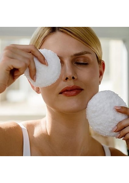Kullanılabilir Organik Makyaj Temizleyici Pedler - El Yapımı Yıkanabilir Pamuklu Yuvarlak Toner Pedleri Yüz Temizleme Pedleri 2'li Paket Için Hediye 7 cm (S) modelleri