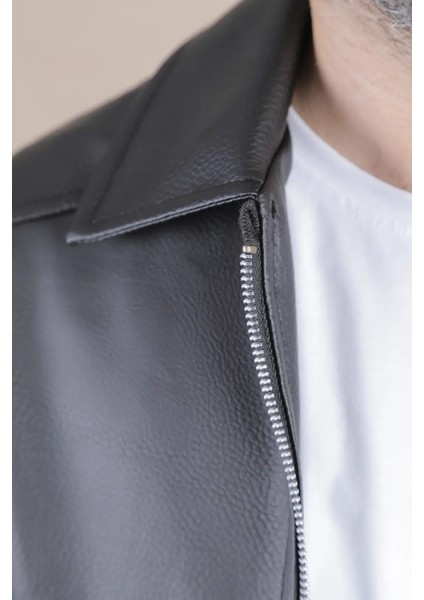 Oversize Rahat Kalıp Lastikli Erkek Deri Ceket fırsatları