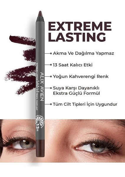 Avıen Uzun Süre Kalıcı Suya Dayanıklı Akma, Dağılma Yapmayan Kahverengi Göz Kalemi - Extreme Eggplant fiyatları