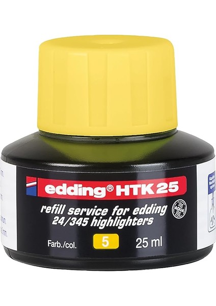 HTK25 Fosforlu Kalem Yedek Mürekkep Sarı