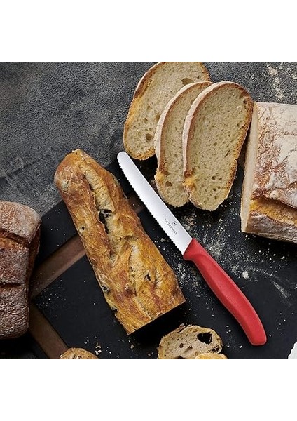 6.7831 Swissclassic 11CM Domates &amp; Sosis Bıçağı, Paslanmaz Çelik Kirmizi, Classic indirimleri