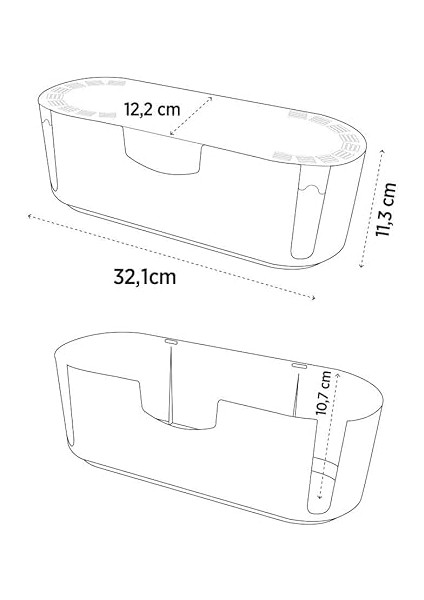 Kablo Düzenleyici, Priz Koruyucu, Çoklu Priz Koruyucu Kutu Organizer (Antrasit) fiyatları