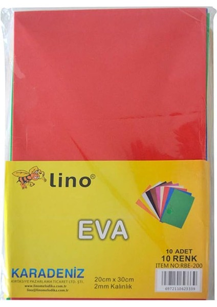 Eva 20 x 30 cm 10 Renk 2 mm