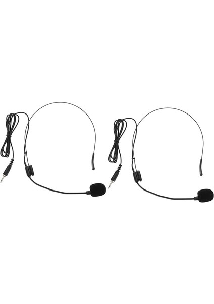 2 Adet Kablolu -Monte Kondansatör Mikrofon Hoparlör Amplifikatörü Gürültü Azaltma Rahat Sünger Malzeme -Günlük Konfor