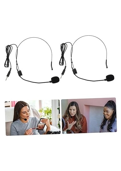 2 Adet Kablolu -Monte Kondansatör Mikrofon Hoparlör Amplifikatörü Gürültü Azaltma Rahat Sünger Malzeme -Günlük Konfor fiyatları