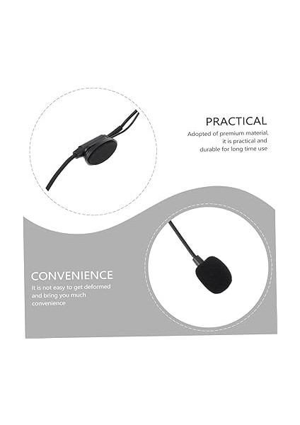2 Adet Kablolu -Monte Kondansatör Mikrofon Hoparlör Amplifikatörü Gürültü Azaltma Rahat Sünger Malzeme -Günlük Konfor indirimleri