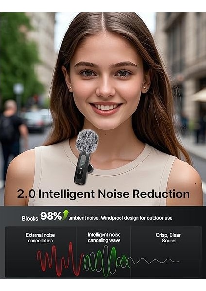 Yeni Mini Mikrofon iPhone Için LED Ekran, Bluetooth Mikrofon, Kablosuz Yaka Mikrofon Hd Gürültü Engelleme, Taşınabilir Yaka Mikrofon Kayıt Video Podcast Vlog Içerik Yaratıcısı Röportaj fiyatları