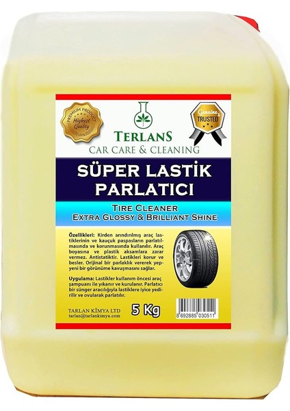 Lastik Parlatıcı Jel 5 kg + Uygulama Süngeri Tire Cleaning Gel Extra Glossy