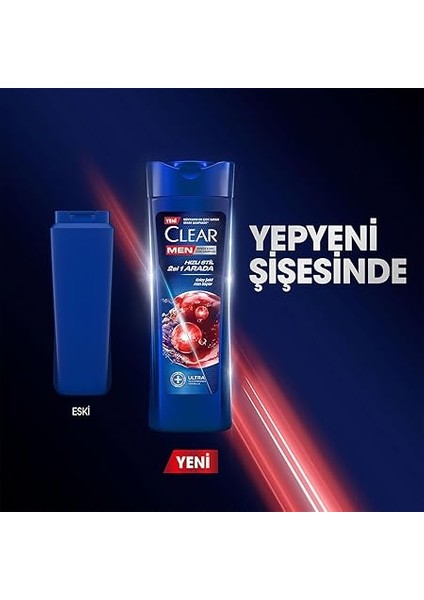 Men Kepeğe Karşı Etkili Şampuan Hızlı Stil 2'si 1 Arada Kolay Şekil Alan Saçlar 350 ml Mavi fırsatları