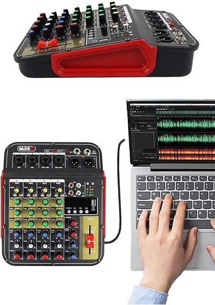 MDX-04FXU Ses Mikseri Stüdyo Kayıt Için 5 Kanal Ses Kartlı +48V Phantomlu Kayıt Mikseri fırsatları