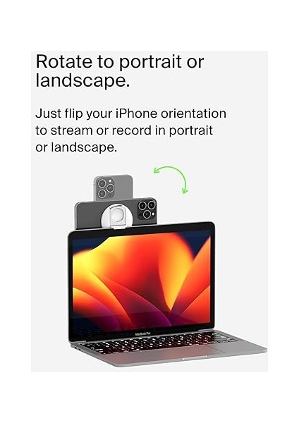 Mac Dizüstü Bilgisayarlar Için Magsafe iPhone Tutucu; Kamera Aktarma Fonksiyonlarının Kullanımı Için Kolay Manyetik Sabitleme, iPhone 16, Plus, Pro, Pro Max, 15/14/13/12 ile Uyumlu, Beyaz modelleri