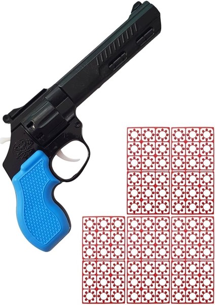 Konsol Büyük Kovboy Tabancası 5 Paket 720 Adet Kapsül Mantar Mavi PS114402