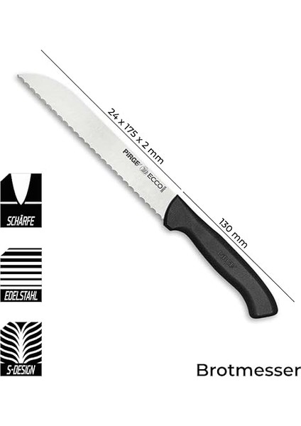 Ekmek Bıçağı Ecco 38024 17,5cm Siyah modelleri