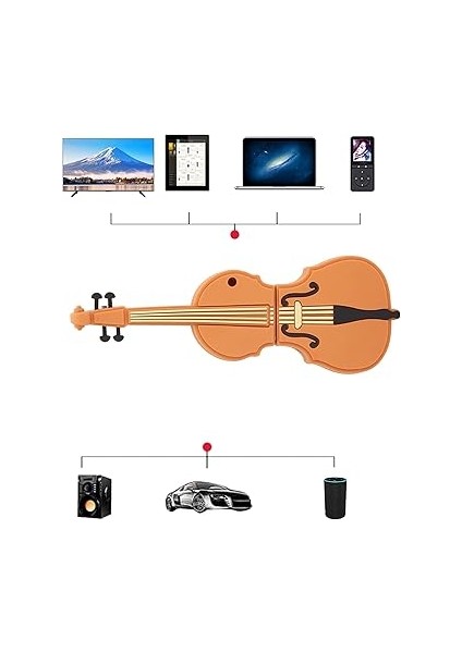 USB Flash Sürücü Keman Şekilli Müzik Severler Için, Taşınabilir USB Flash Sürücü, Veri ve Güzel Keman Şekilli Flash Sürücü, Müzik (64 Gb) fırsatları