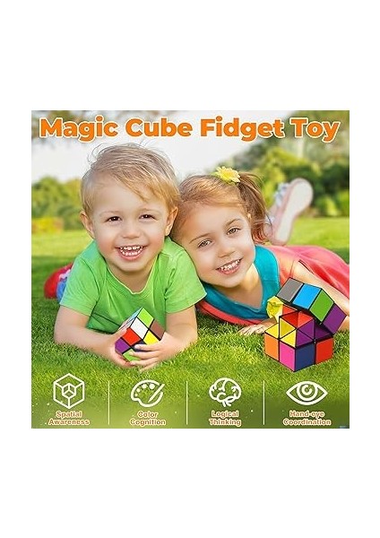 Cube Öklid Küpü Yıldız Küpü Sihirli Küp Seti, Çocuklar ve Yetişkinler Için Küpler Büyülü Bulmaca Küpleri (Çok Renkli) fırsatları