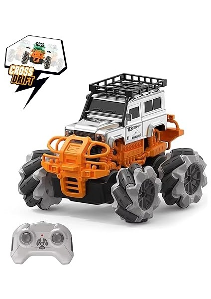 4x4 Offroad Uzaktan Kumandalı Akrobat Drift Arabası Offroad Jeep Araba 360° ve 45° Yatay Hareket Drift Atan Şarjlı Çılgın Araba (Gri) indirimleri