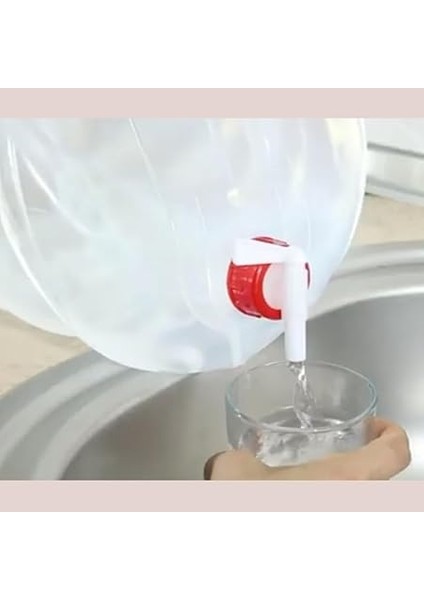 Lt Katlanabilir Musluklu Su Bidonu, Akordiyon Damacana Çeşmeli Su Torbası Plastik Piknik Kamp indirimleri