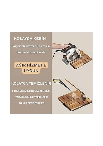 Hanım 1919 Gunbo Home Teak Masif Yer Karosu Su Geçirmez Laminant Parke Geçmeli Parke Teras Balkon Banyo Yer Döşemesi fırsatları