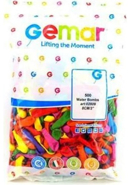Su Balonu 500 Adet (Gemar) Karışık Renkli AA-SUBALONU500