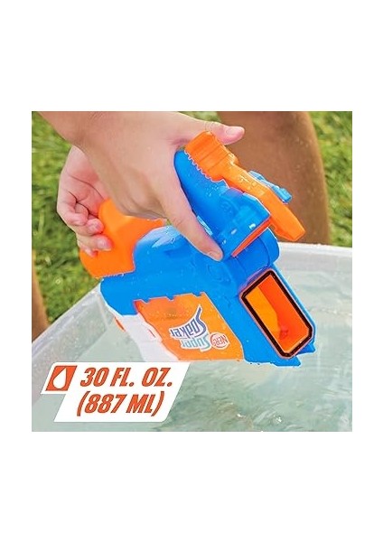 Super Soaker Çevrilerek Doldurulan Su Tabancası, 4 Farklı Püskürtme Şekli, Hızlı Dolum, 30 Sıvı Ons Kapasiteli Su Tankı, Su Oyuncakları fiyatları