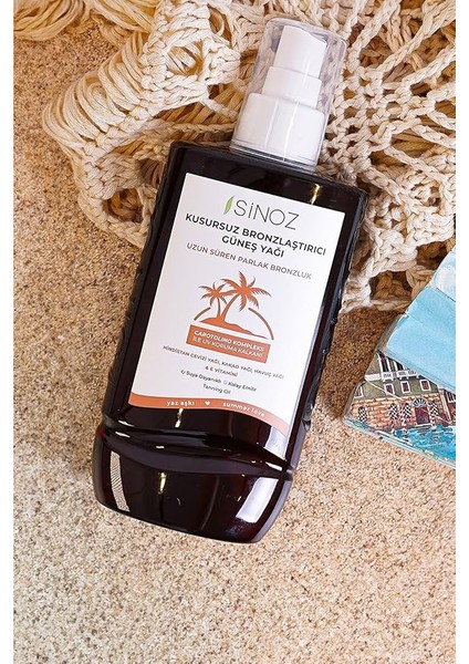 Kusursuz Bronzlaştırıcı Güneş Yağı Spreyi 200 ml Hindistan Cevizi Kakao Havuç Yağı Içeren modelleri