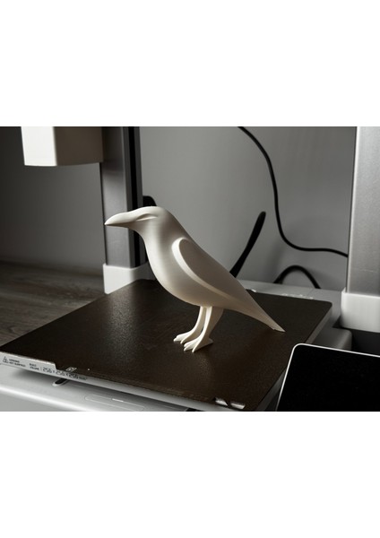 Karga Ev Dekorasyon Ufak Boyut Hediyelik Eşya 13CM Beyaz