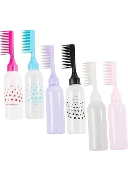 Home 170 ml Hazneli Saç Boyama Tarağı – Doldurulabilir Plastik Aplikatör Şişesi, Kuaförler Için Pratik Boya Uygulama Tarağı, Saç Boyası Şişesi-Pratik Saç Boyama Aparatı-Asorti Renk (Yan Tarak) fırsatları