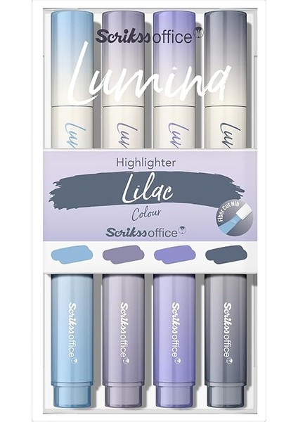 Lumina Fosforlu Kalem Lilac, 4'lü Set, Lilac modelleri