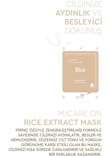 On Rice Extract Mask - Pirinç Özlü Yüz Maskesi 10'lu fırsatları