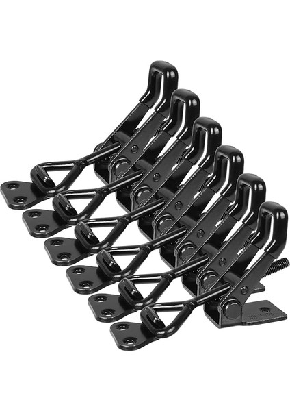 GH4002 6 Adet Hızlı Gergi Mandalı, Ayarlanabilir Yüksek Performanslı Mandal Kelepçesi, 550 Lbs Tutma Kapasitesi, Sigara Içen Kapı Kilidi, Metal Çekme Kilidi, Kutu, Kapı, Dolap, Çanta Için