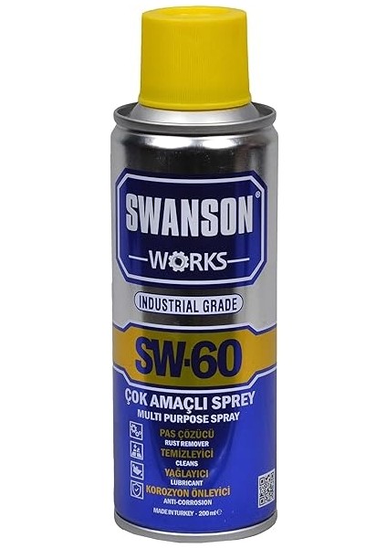 Swanson Works Sw-60 Pas Sökücü Yağlayıcı Korozyon Önleyici Çok Amaçlı Multi Sprey 400 ml